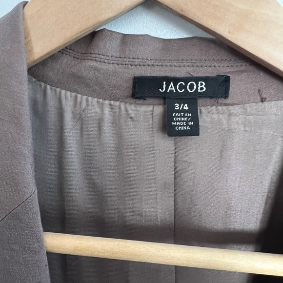 Jacob Linen Blazer NWOT brown colour size 3/4 - Picture 2 of 6